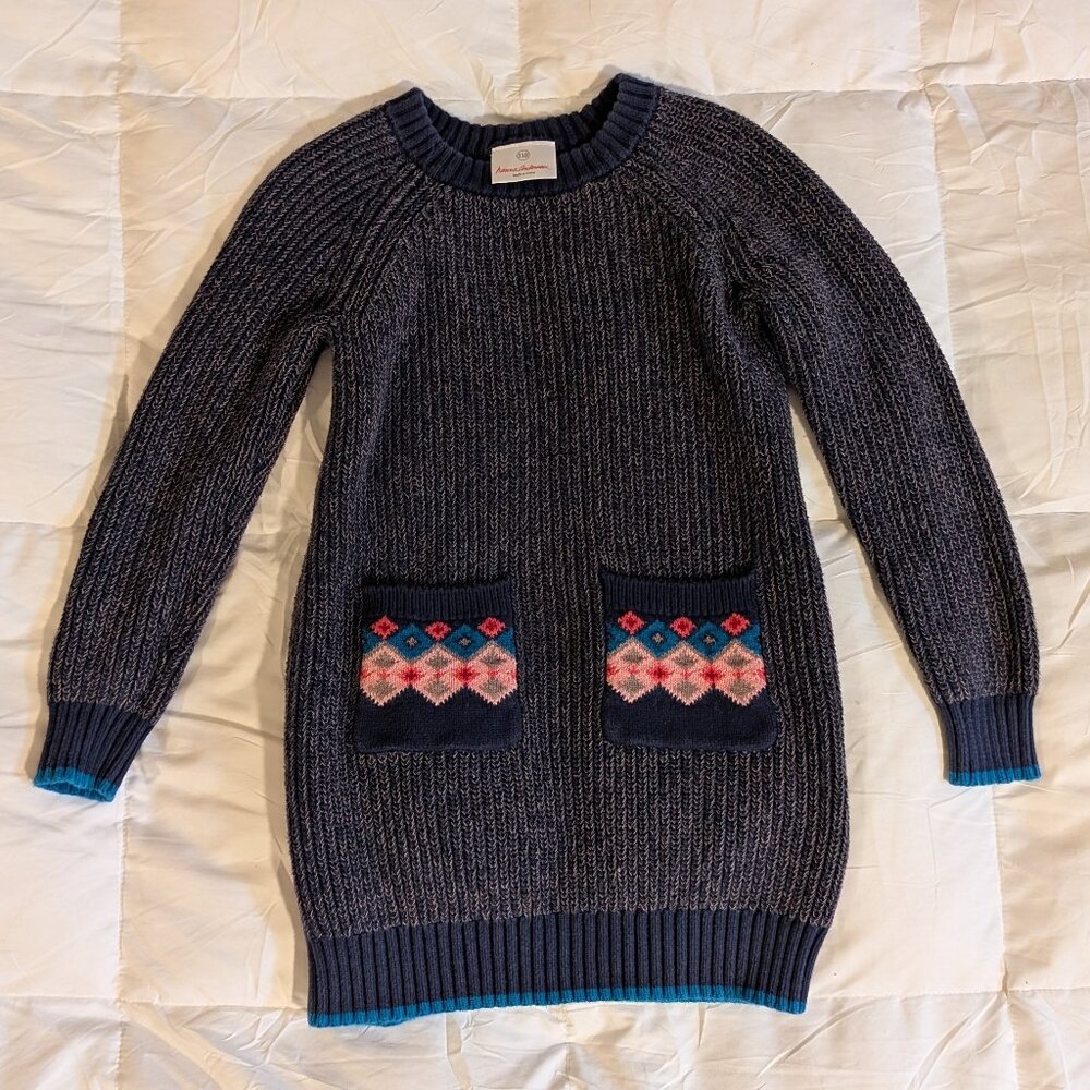 Hanna Andersson girls sweater dress 110cm